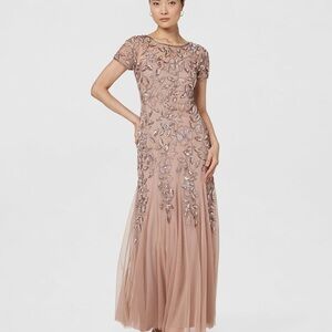 Adrianna Papell Blush Embellished Gown